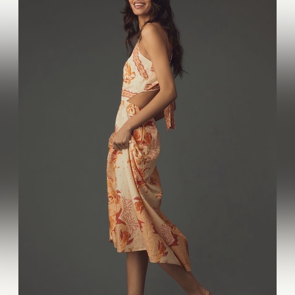 Farm Rio  X Anthropologie Printed Halter Maxi Dress brand new with tags! - Picture 4 of 4